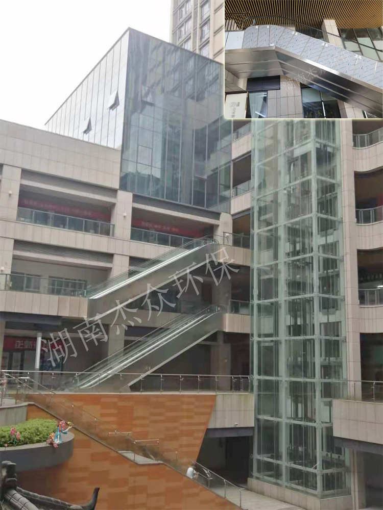 华晨国际金街室外自动扶梯装潢工程
